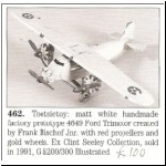 Tootsietoy Ford Tri-motor, original master pattern, in an SAS auction catalogue