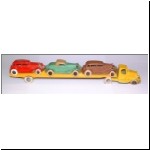 Tootsietoy Mack Auto Transport - first casting, with 1934 Fords