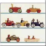 Tootsietoy Funnies - non-action versions, plus Delivery Motorcycle (centre)